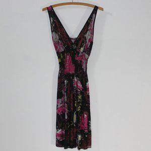 🖤 DRESS Black & Pink Floral Slip Dress Juniors XL